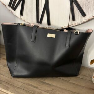 Kate Spade Nelle Putnam Drive Black Leather Tote Bag Purse